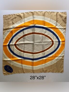 Vintage Schiaparelli Silk Scarf 28”x28”